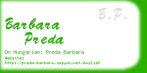 barbara preda business card